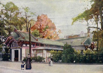 Casa de aves zancudas, jardín zoológico de Berlín, Alemania (litografia en color) de German School