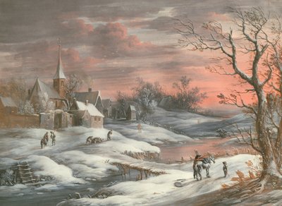 Paisaje de invierno de German School