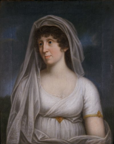 Mujer con vestido blanco y velo de German School