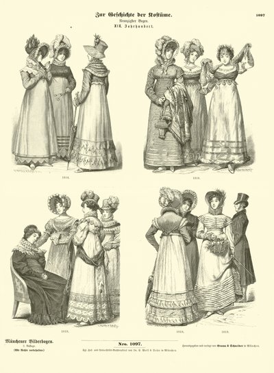 Traje de mujer, siglo XIX de German School