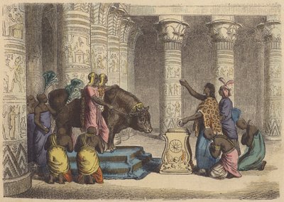 Adoración del toro Apis en el Antiguo Egipto de German School