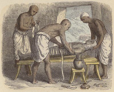 Envolviendo una momia en el Antiguo Egipto de German School