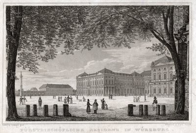 Wurzburgo (grabado, ca. 1850) de German School