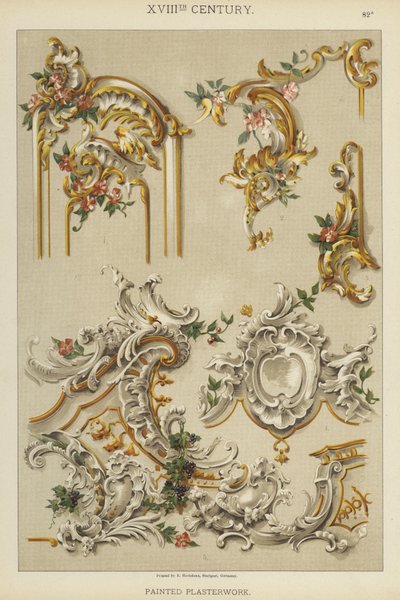 Siglo XVIII, Yesería Pintada de German School