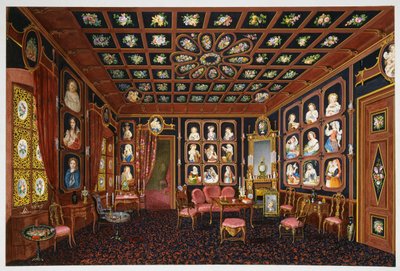 Salón de conversación en Villa Lazarovich, residencia en Trieste de Maximiliano de Habsburgo (1832-1867), temple de Germano Prosdocimi de Germano Prosdocimi