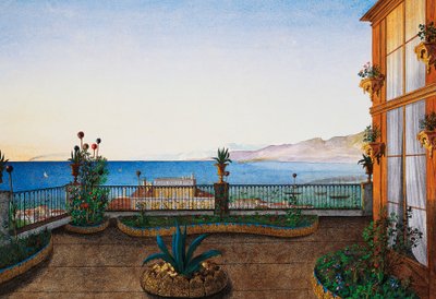 Terraza en la primera planta de Villa Lazzarovic de Germano Prosdocimi