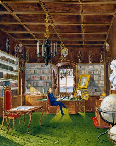 La biblioteca de Villa Lazarovich, residencia en Trieste de Maximiliano de Habsburgo (1832-1867), temple de Germano Prosdocimi de Germano Prosdocimi