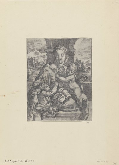 María con el Niño y el joven Juan Bautista de Gerolamo Imperiale