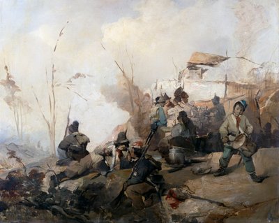 Vivac de los soldados del ejército de Garibaldi que defienden Roma de Gerolamo Induno