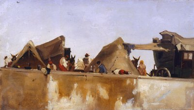 Campamento, por Gerolamo Induno de Gerolamo Induno