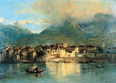 Pescarenico, de Gerolamo Induno, óleo sobre lienzo de Gerolamo Induno