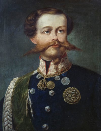 Retrato de Víctor Manuel II (1820-1878), rey de Italia, de Gerolamo Induno, óleo sobre lienzo de Gerolamo Induno