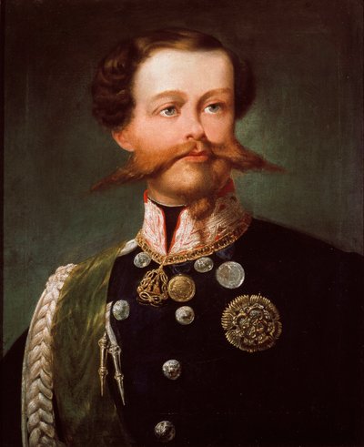 Retrato del Duque de Saboya Vittorio Emmanuel II. 1848 (pintura) de Gerolamo Induno