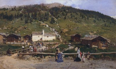 Santa Catalina en Valfurva, de Gerolamo Induno (1825-1890) de Gerolamo Induno
