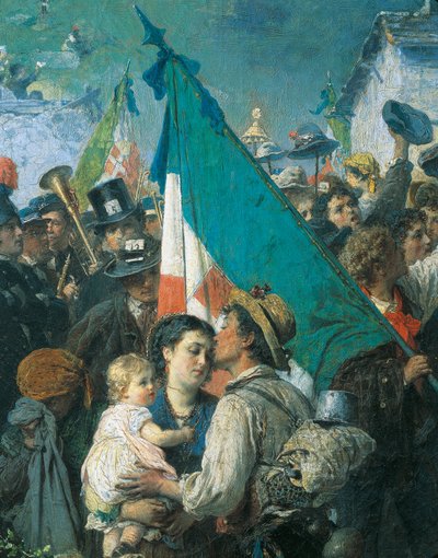 La salida de los reclutas de 1866, por Gerolamo Induno de Gerolamo Induno