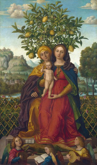 La Virgen y el Niño con Santa Ana de Gerolamo dai Libri