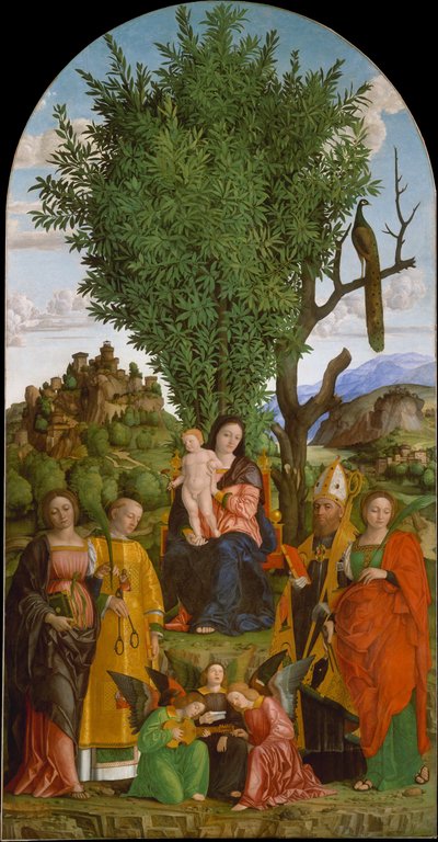 Madonna y Niño con Santos, c.1520 de Gerolamo dai Libri
