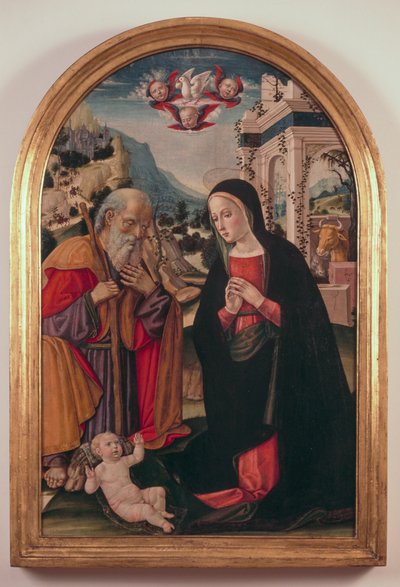 Adoración del Niño, hacia 1490-1525, de Girolamo Benvenuto (1470-1524) de Gerolamo di Benvenuto