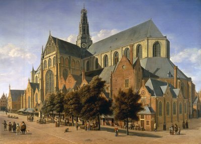Iglesia de San Bavón en Haarlem, 1666 de Gerrit Adriaensz Berckheyde