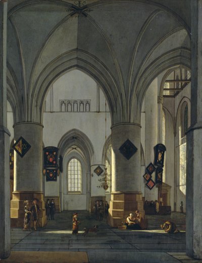 Vista interior de la Iglesia de San Bavón, Haarlem de Gerrit Adriaensz Berckheyde
