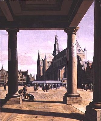 Vista de Haarlem con la Groote Kerk de Gerrit Adriaensz Berckheyde