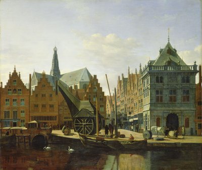 Vista del Spaarne en Haarlem, 1667 de Gerrit Adriaensz Berckheyde