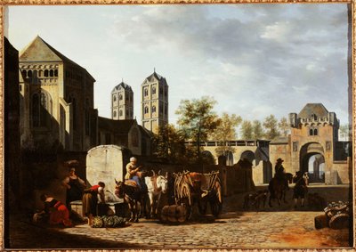 Francés: Fontaine publique et église Saint-Géréon à Cologne de Gerrit Adriaenszoon Berckheyde
