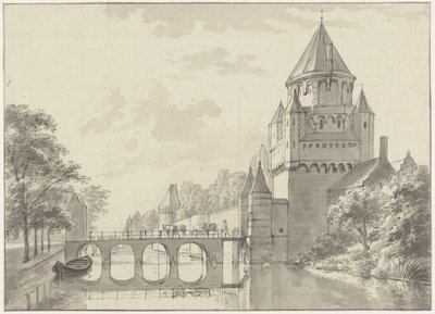 Vista del Kleine Houtpoort, Haarlem de Gerrit Adriaenszoon Berckheyde
