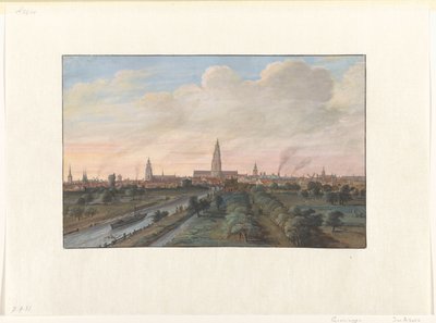 Vista de la ciudad de Groningen de Gerrit Battem