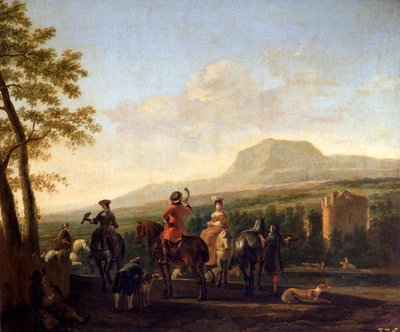 Cetrería, siglo XVII de Gerrit Berckheyde