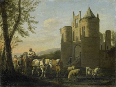 La puerta principal del castillo de Egmond de Gerrit Berckheyde