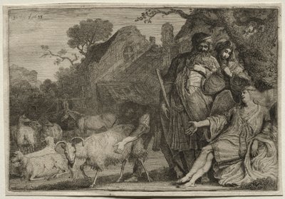 Un ángel anuncia el nacimiento del hijo de Abraham, 1638 de Gerrit Claesz. Bleker