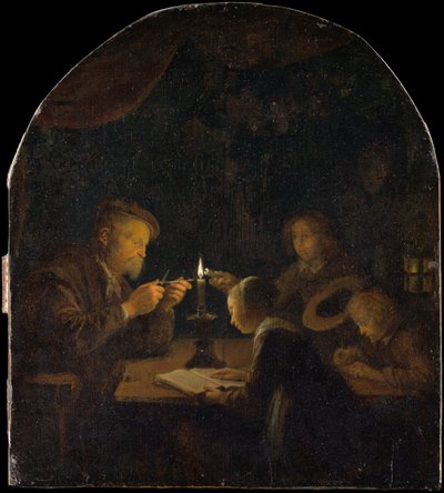Una Escuela Nocturna, ca. 1655-57 de Gerrit Dou