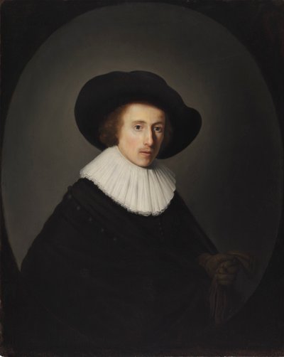 Retrato de un hombre con sombrero de Gerrit Dou