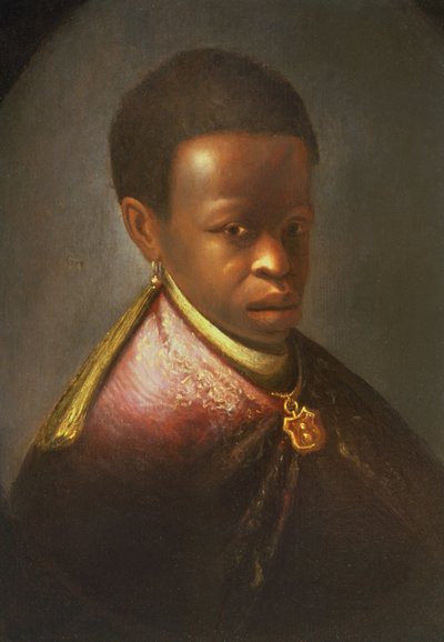 Retrato de un cortesano negro de Gerrit Dou
