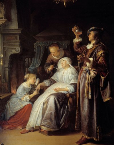 La mujer hidrópica (detalle) de Gerrit Dou