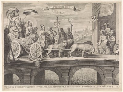 Alegoría de la bienvenida de Königsmarck Est potior coelo (título sobre objeto) de Gerrit Gerritsz van Fenaem