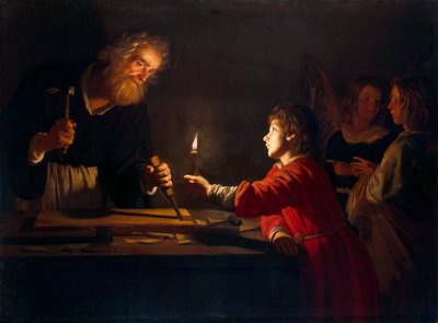 Infancia de Cristo, c. 1620 de Gerrit van Honthorst