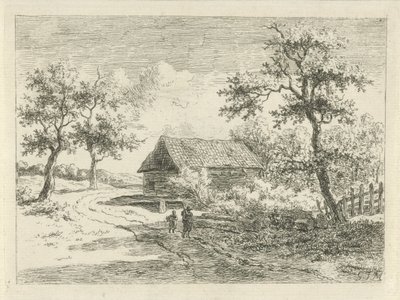 Paisaje con dos figuras en la carretera de Gerrit Jan Michaëlis