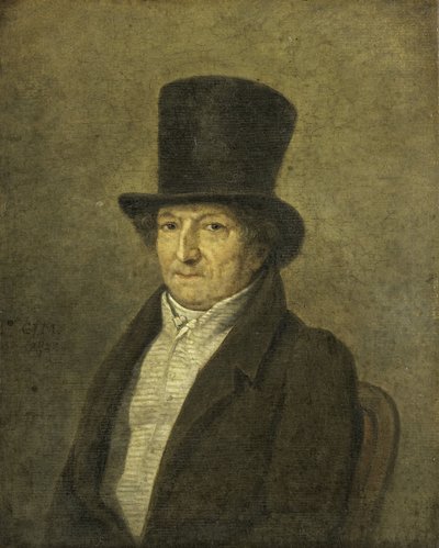Retrato de Jean Bernard, coleccionista de arte y pintor en Ámsterdam de Gerrit Jan Michaëlis