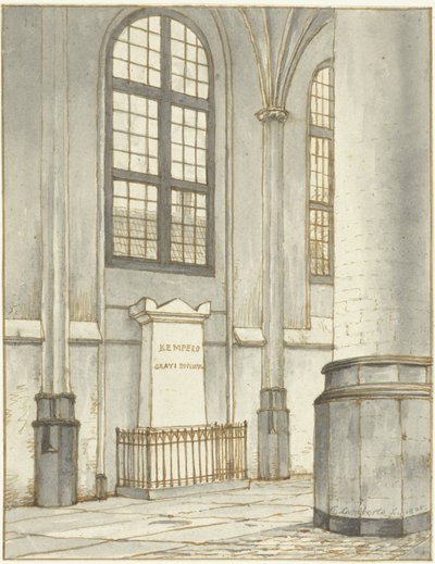 Tumba de J.M. Kemper, en la Pieterskerk Leiden de Gerrit Lamberts