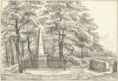 El monumento a Witte van Haemstede, fundado en 1817 por David Jacob van Lennep en Huis te Manpad en Heemstede de Gerrit Lamberts