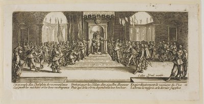 Distribución de recompensas, lámina dieciocho de Las grandes miserias de la guerra de Gerrit Lucasz van Schagen