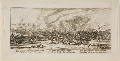 La batalla, lámina tres de Las grandes miserias de la guerra de Gerrit Lucasz van Schagen