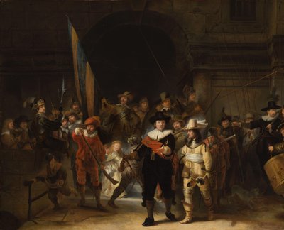 Copia de La Guardia Nocturna
La compañía del capitán Frans Banning Cocq y el teniente Willem van Ruytenburch, conocida como "La guardia nocturna de Gerrit Lundens (attributed to)