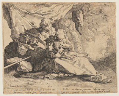 El resto en la huida a Egipto de Gerrit Pietersz
