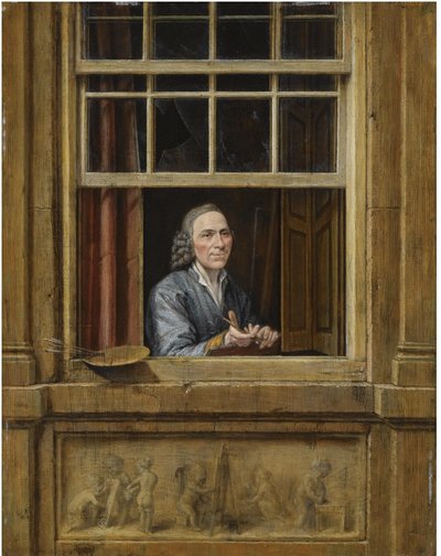 Autorretrato en una ventana de Gerrit Zegelaar