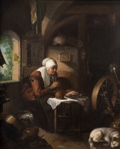 Gracia antes de la comida de Gerrit Dou