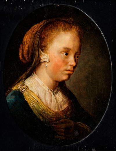 Retrato de una joven de Gerrit or Gerard Dou