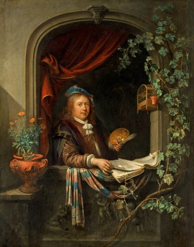 Autorretrato, c.1665 de Gerrit Dou